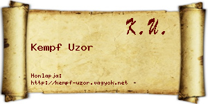 Kempf Uzor névjegykártya